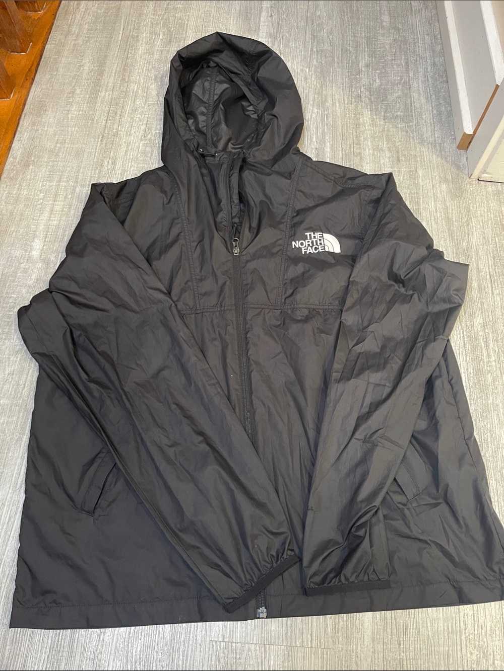 The North Face Men's Black Hooded Windbreaker Jacket